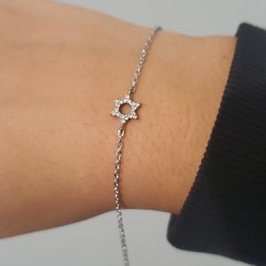 Star of David diamond bracelet